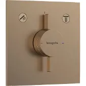 Hansgrohe duoturn e kraan inbouw voor 2 functies, brushed bronze