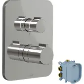 Blaufoss Smartbox Softline thermostatische inbouw douchekraan 2 functies glanzend chroom incl. inbouwelement