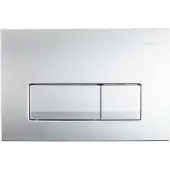 Geberit Delta50 bedieningsplaat - 2-toets spoeling - rechthoekige knoppen - dualflush - mat chroom (rvs)