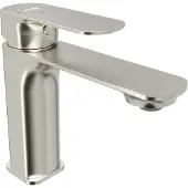 Blaufoss Bodan EcoStart standaard wastafelkraan Brushed Coolmetal