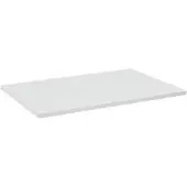 Linie Lado enkel wastafelblad mat wit composiet marmer 70 x 46 cm