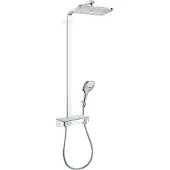 Hansgrohe Raindance E showerpipe 360 1jet met ShowerTablet Select 300 wit/chroom
