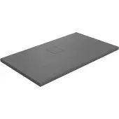 Linie Rumba douchebak 120 x 80 cm acryl donkergrijs leisteenstructuur