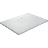 Linie Rumba douchebak 100 x 80 cm acryl mat wit leisteenstructuur