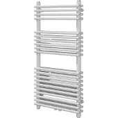 VIPERA Alegria dubbele handdoekradiator 50 x 100 cm centrale verwarming mat wit zij- en middenaansluiting 929W