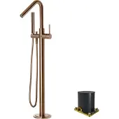 Blaufoss Round Move vrijstaande badkraan Brushed Rosegold
