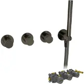 Blaufoss Pavilion inbouw thermostaat Brushed GunMetal incl. inbouwelement