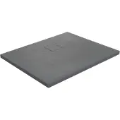 Linie Rumba douchebak 100 x 90 cm acryl donkergrijs leisteenstructuur