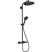 Hansgrohe Croma Select S Showerpipe 280 1jet EcoSmart met douchethermostaat en handdouche Raindance Select S 120 3jet, mat zwart