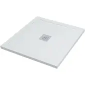 Linie Playa douchebak 80 x 80 cm composietmarmer Glanzend Wit