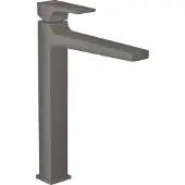 Hansgrohe Metropol ééngreeps wastafelkraan 260 met rechte greep en PushOpen afvoerplug, Brushed Black Chrome