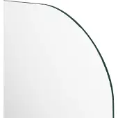 Balmani Modular douchewand Helder glas afgerond 176 x 200 cm, met coating
