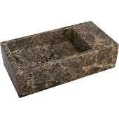 Balmani Mood handenwasser 36 x 18 cm Dark Emperador Marmer
