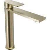 Blaufoss Fenix verhoogde wastafelkraan brushed champagne gold
