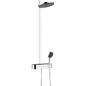 Hansgrohe Regendouche set Pulsify S Showerpipe 2 Jets Met ShowerTablet Select 400 Chroom