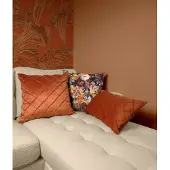 NOVÉE Velvet cross terracotta | 45 x 45 cm | kussenhoes | velvet/polyester