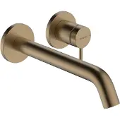 Hansgrohe Tecturis S - Inbouw Wastafelkraan - voor wandmontage - Ééngreeps bediening - 22,5 cm uitloop - Brushed Bronze