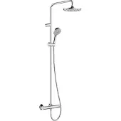 Hansgrohe Regendouche Vernis Blend - Met Thermostatische Kraan - Chroom - Rond - Met Handdouche - 15cm Hartafstand - 2-straals