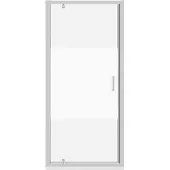 Luca Varess Vidor douche draaideur 90 x 190 cm helder glas met matte strook glanzend chroom profiel