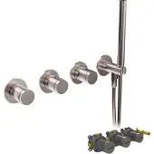 Blaufoss Pavilion inbouw thermostaat Brushed Coolmetal incl. inbouwelement