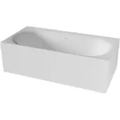 Balmani Rallanta Cresta rechthoekig vrijstaand bad 180 x 90 cm Solid Surface mat wit