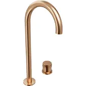 Blaufoss Pavilion Curve verhoogde 2-gats wastafelkraan Brushed Rosegold
