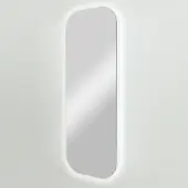 Balmani Giro Arcato afgeronde hoeken badkamerspiegel 41 x 108 cm met spiegelverlichting en anti-damp