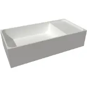 Balmani Dama handenwasser 42 x 21 cm Mat Witte Solid Surface