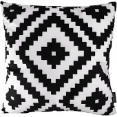 Gek op kussens! Soft graphic black | 45 x 45 cm | kussenhoes | katoen