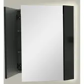 Linie Montro spiegelkast 80 x 75 cm mat zwart met spiegelverlichting