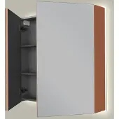 Linie Montro spiegelkast 80 x 75 cm cotto met spiegelverlichting