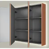 Linie Montro spiegelkast 100 x 75 cm cotto met spiegelverlichting