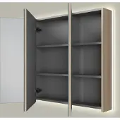 Linie Montro spiegelkast 100 x 75 cm lichte eik met spiegelverlichting