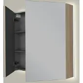 Linie Montro spiegelkast 80 x 75 cm lichte eik met spiegelverlichting