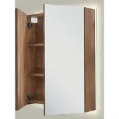 Linie Montro spiegelkast 60 x 75 cm bruine eik met spiegelverlichting