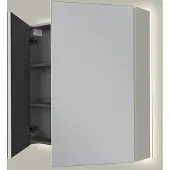 Linie Montro spiegelkast 80 x 75 cm greige met spiegelverlichting