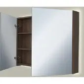 Storke Reflecta spiegelkast 100 x 75 cm notelaar met spiegelverlichting