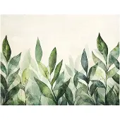 WALLARENA - Fotobehang - 300x210 cm - groene bladeren natuur vliesbehang slaapkamer woonkamer