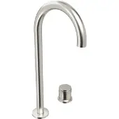 Blaufoss Pavilion Curve verhoogde 2-gats wastafelkraan Brushed Coolmetal