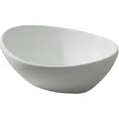 Luca Varess Denza waskom mat witte porselein ovaal 40,5 x 34 cm