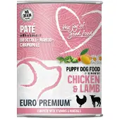 Euro Premium Paté Puppy Hondenvoer Nat Chicken & Lamb 400 Gr