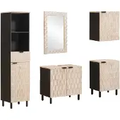 vidaXL Badkamer Sets 5 st Witte Was Afwerking 38 x 33 x 160 cm