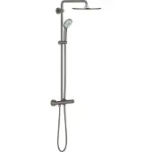GROHE Euphoria XXL 310 Regendouche - ø 31 cm - Met thermostaatkraan - Hard graphite geborsteld (mat antraciet) - 26075AL0