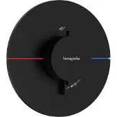 Hansgrohe ShowerSelect Com.S thermostaatkraan, model UP, met mechanische waterbesparende functie (MSW), mat zwart, artikelnummer 15559670