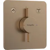 Hansgrohe DuoTurn Q kraan inbouw voor 2 functies, Brushed Bronze