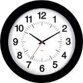 Eurotime 80514-05 Wandklok Kwarts 30.5 cm x 30.5 cm Zwart
