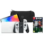 Nintendo Switch OLED Blanc + EA Sports FC 26 + BlueBuilt Housse de Protection