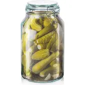 Orion - Glazen Opbergpot - 4,2 l - Patent Sluiting - Metalen Clips