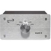Dynavox AUX-S Cinch-audio-switch Met metalen behuizing Zilver
