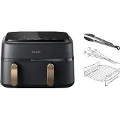 Philips 3000 series Dual Basket NA352/00 + Dubbellaagse kookset